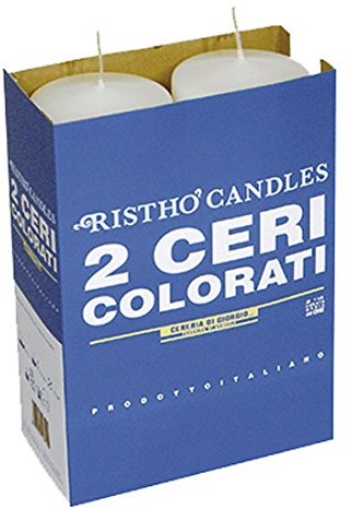 Cereria di Giorgio cereria di Giorgio risth świece, wosk, kolor biały, 7 x 7 x 20 cm, 2 jednostek 56204_01