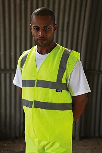 Yoko : Hi-VIS Open Mesh waistcoat hvw120, żółty, xl Yk006/Hvw120