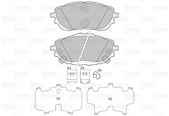 VALEO klocki hamulcowe z nu-lock 601362 601362