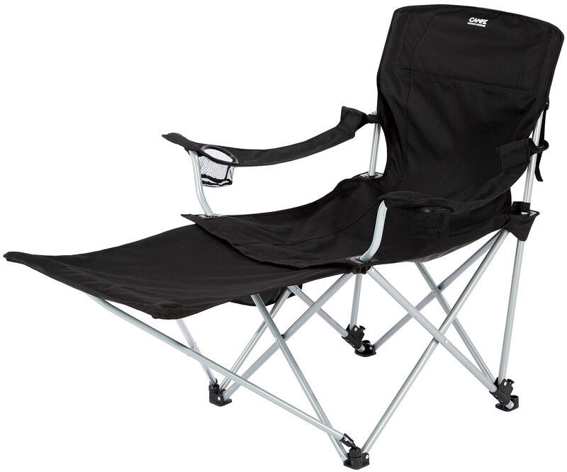 Campz CAMPZ Lounger Folding Chair with Detachable Footrest, black 2021 Krzesła składane KC2000_black_zipper-bag