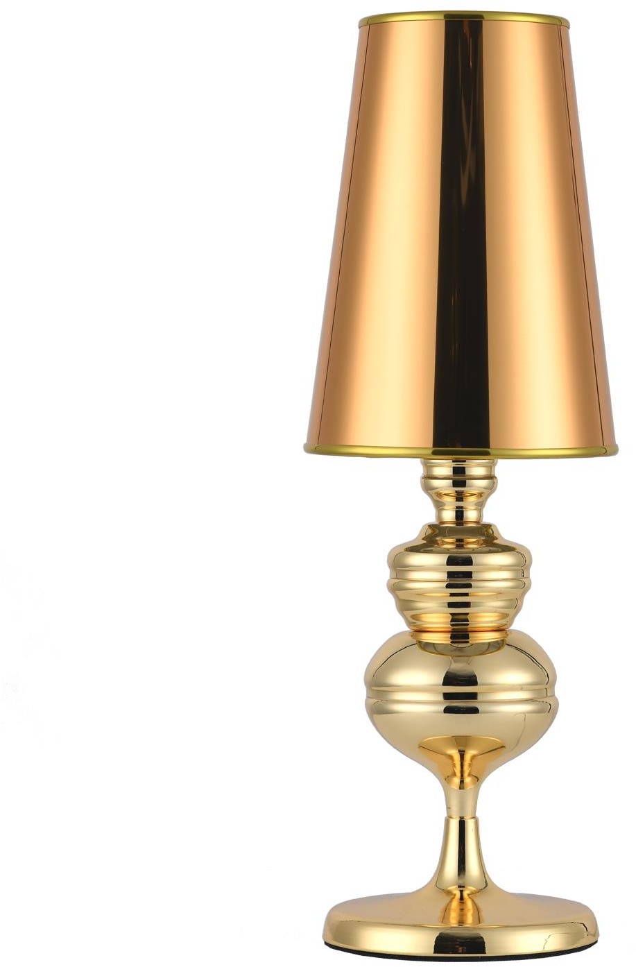 KKS Jadalniana lampa stołowa QUEEN MT-8046-18 abażurowa czarna złota