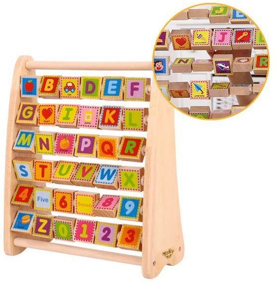 Tooky Toy TOOKY TOY Alfabet Nauka Liter Cyfr Liczb Słów ABACUS