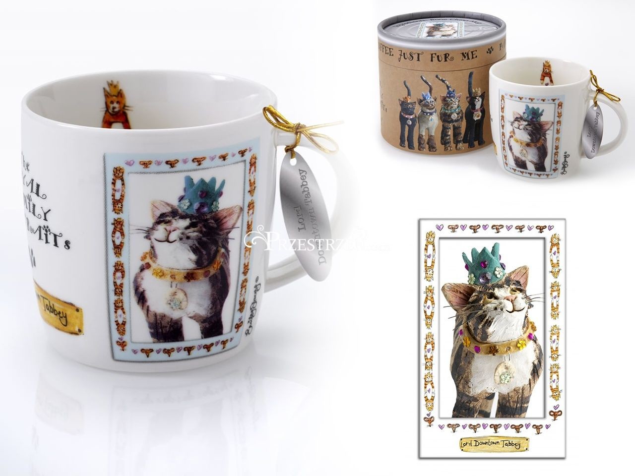 Royal KUBEK PORCELANOWY W POJEMNIKU - FURMILY - KOT Lord Downtown Tobbey 027-5502