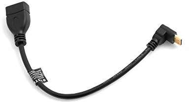 System-S Mini HDMI ze śrubami pociągowymi opracowana pod kątem wtyczka kątowa 90 ° stopni gniazdo wejściowe przewód do HDMI 22 cm 53940095