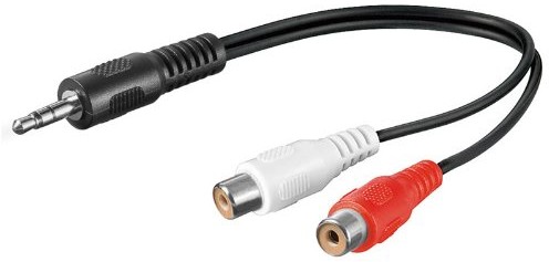 Goobay AVK 190 150 audio/video cable (1,5 m, 3,5 MM wtyczka jack stereo na 2 X cinch Kupplung)
