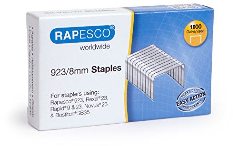 Rapesco 1236 staple ocynkowana typ 923/8 mm (23)  1.000 sztuk 1236