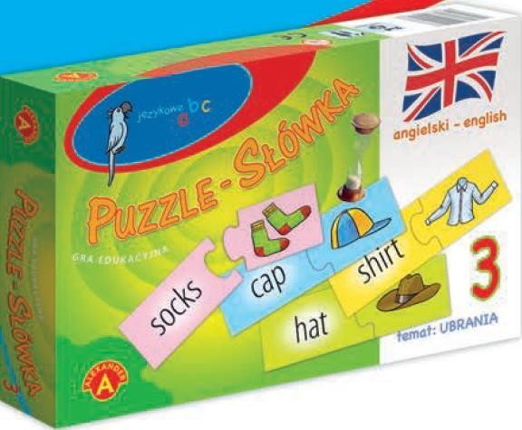 Alexander gra edukacyjna Puzzle-Słówka angielskie Ubrania