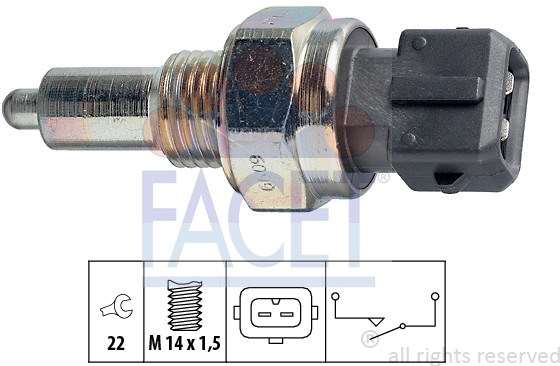 FACET Przełącznik, światło cofania 7.6099
