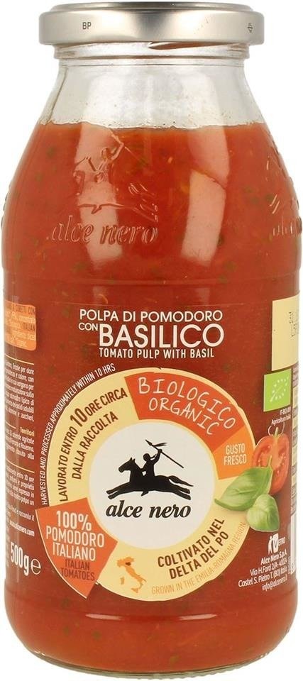 Alce Nero PULPA POMIDOROWA Z BAZYLIĄ BIO 500 g bioplanet-8009004810693