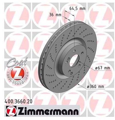Zimmermann Tarcza hamulcowa 400.3660.20