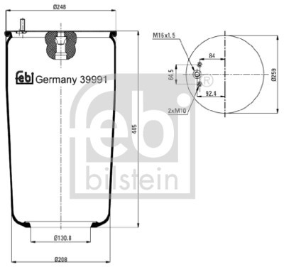 FEBI Mieszek, klimatyzacja FEBI 39991