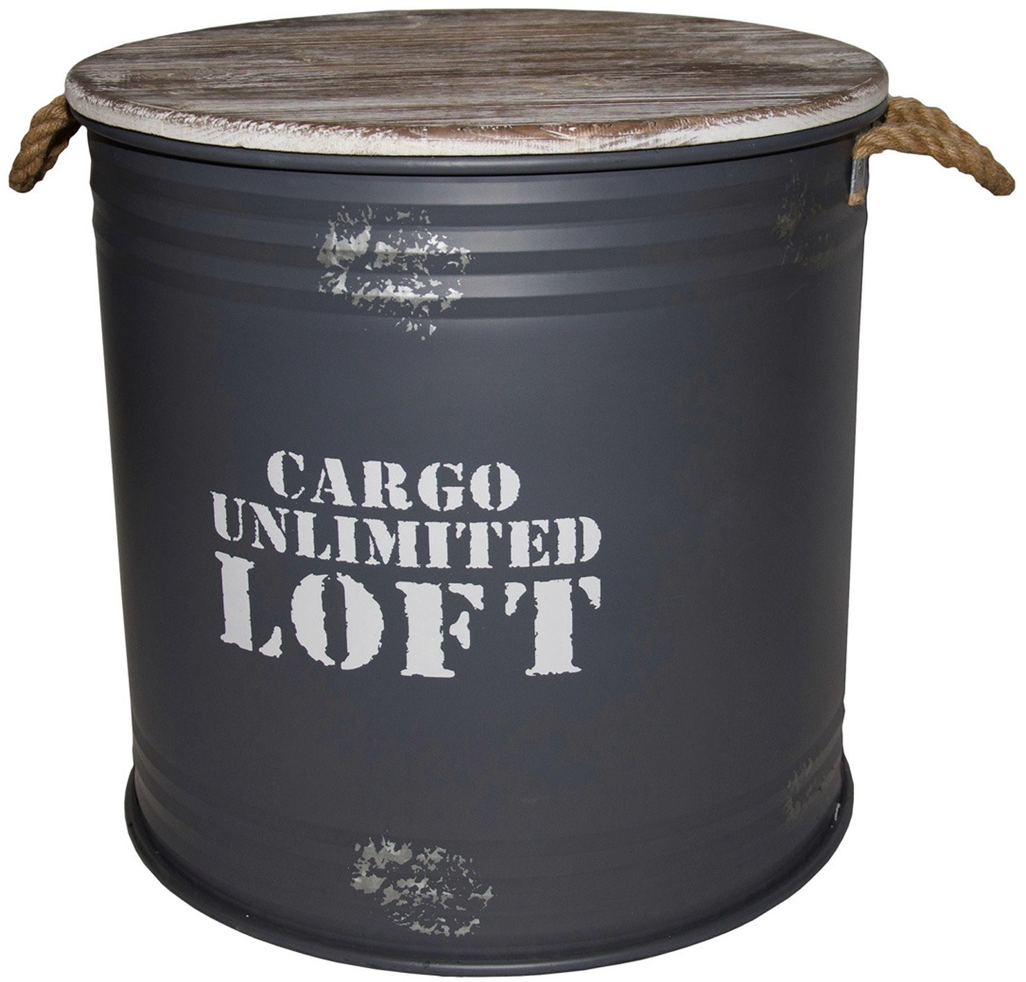 Tajemniczy Ogród Tajemniczy Ogród Beczka antracytowa z funkcją donicy M 43,5x44 cm