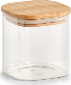 Zeller Słoik do przechowywania z bambusową pokrywką kwadratowy 800 ml 10x10x11 cm 19567