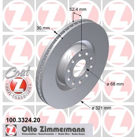 Zimmermann Tarcza hamulcowa 100.3324.20