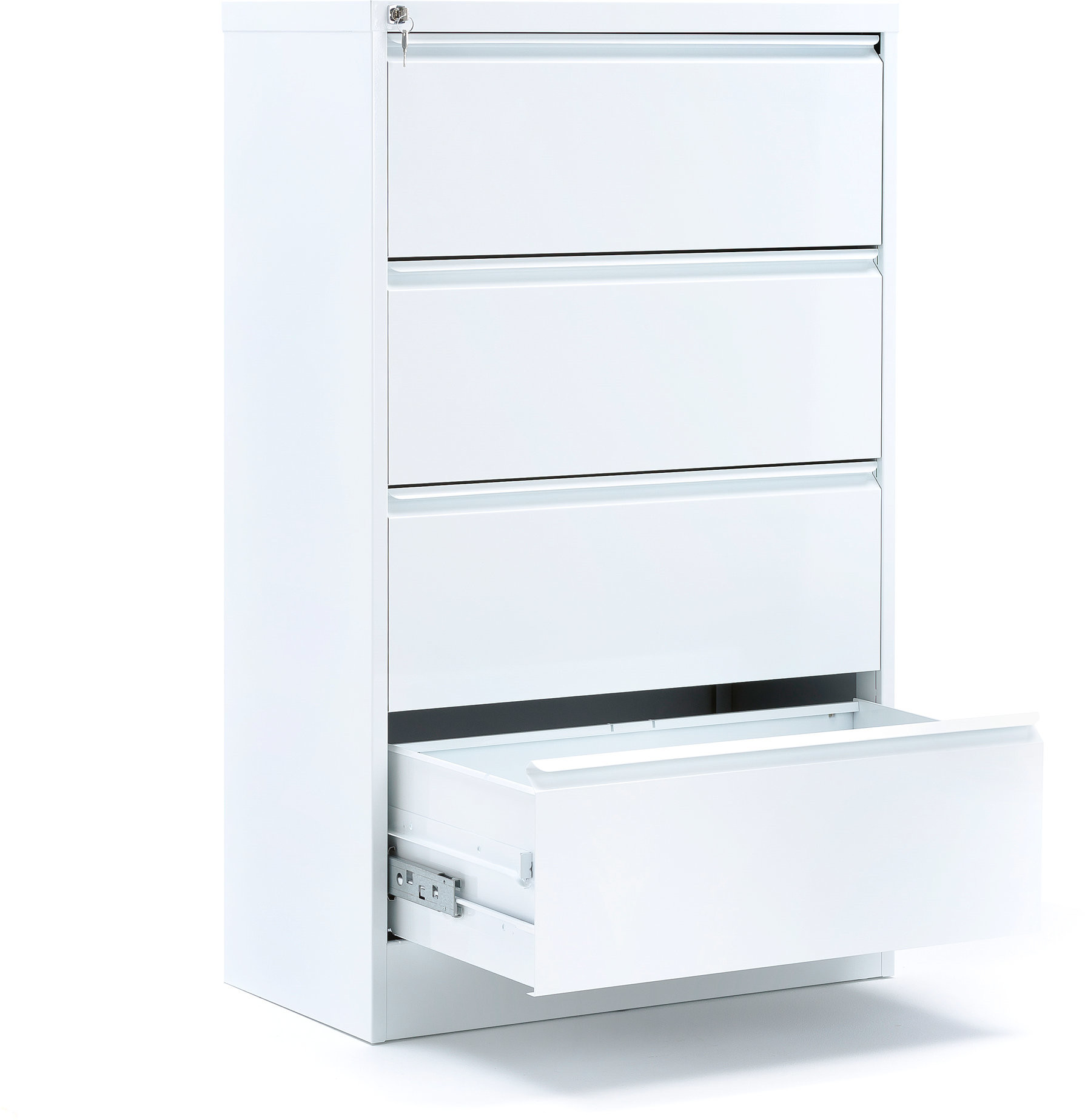 AJ Szafka kartotekowa A4 4 szuflady 800x425x1320 mm biały 150051