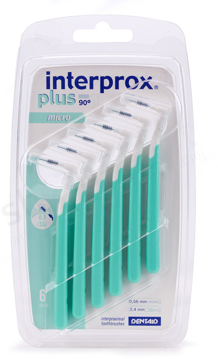 Vitis VITIS Interprox Plus - Szczoteczki międzyzębowe Micro 0,9mm zielone 6 szt. 9900002676