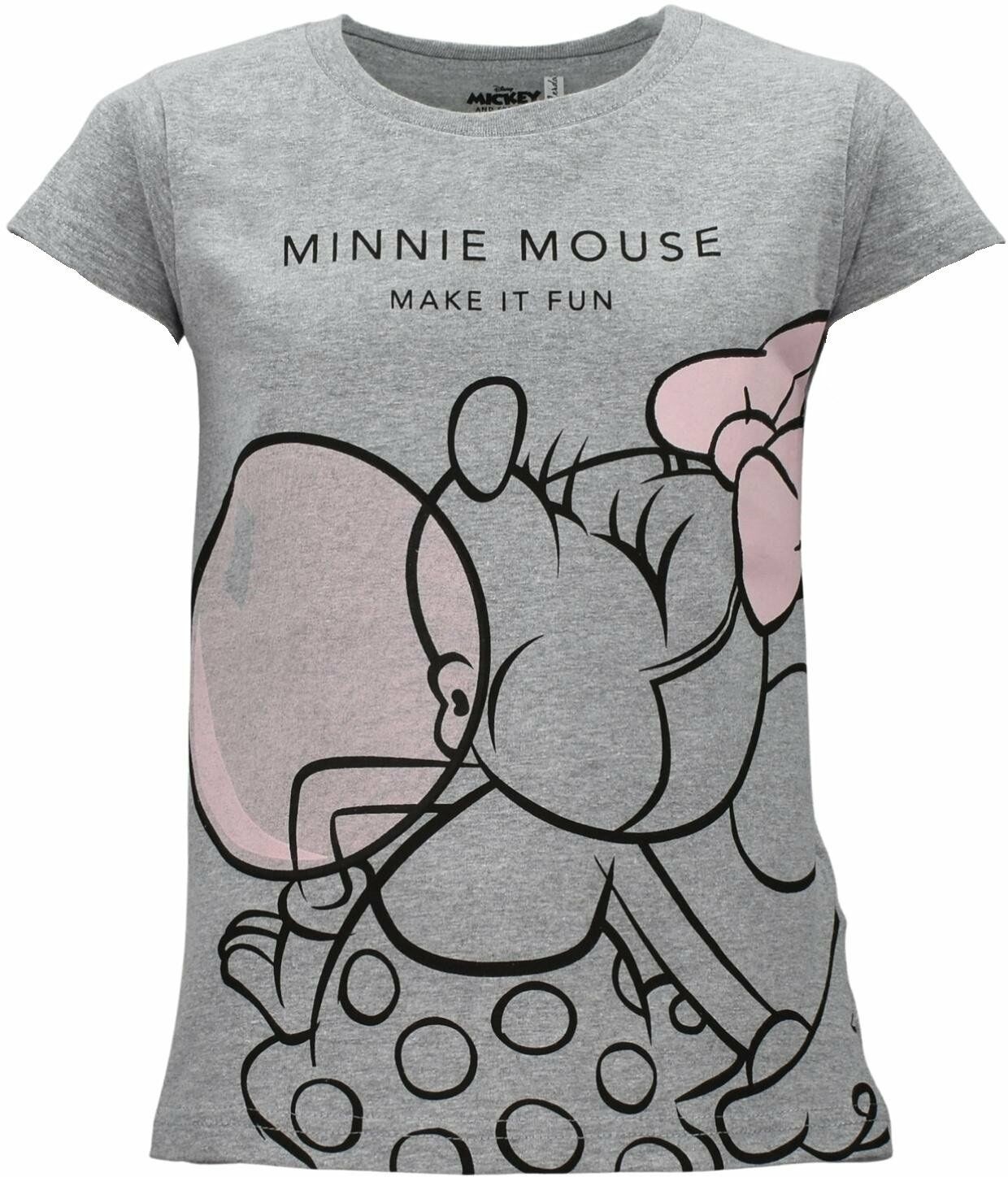 Disney Licencja Walt Bluzka dziecięca t-shirt Myszka Minnie szara