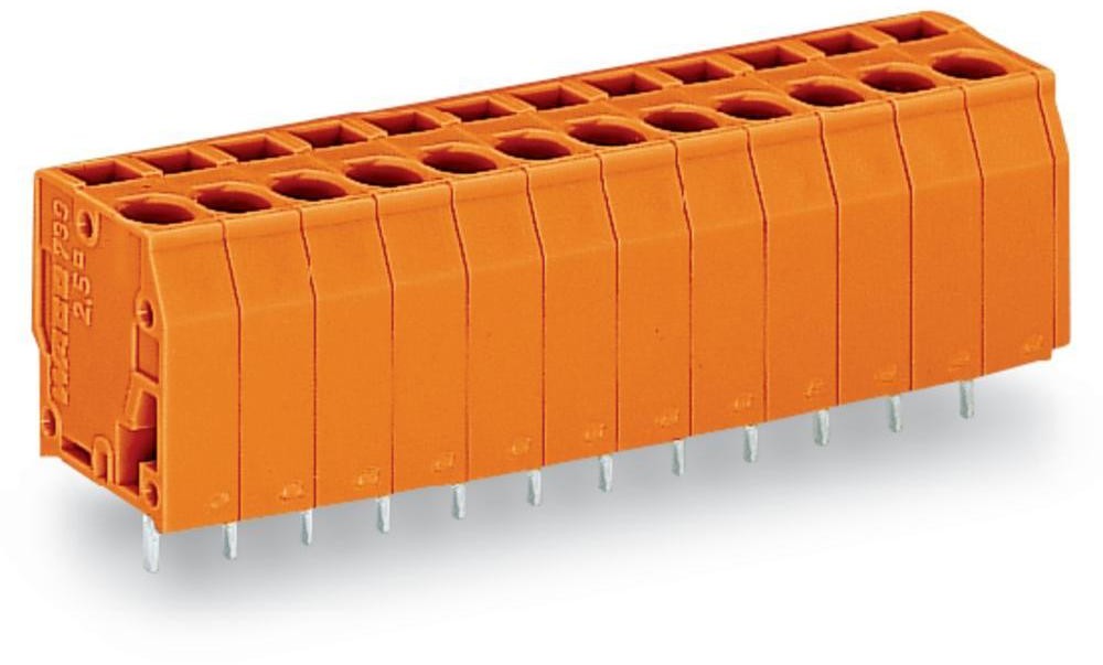 Wago Zacisk sprężynowy 2.50 mm Ilość PIN 12 739-162 Kolor pomarańczowy 60 szt 739-162