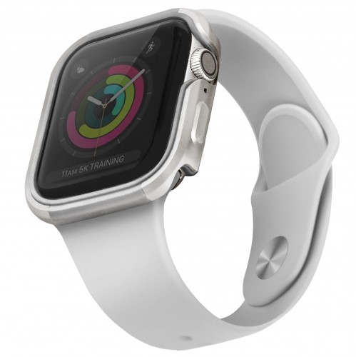 Apple UNIQ Etui Uniq Valencia Watch 5/4 - 44mm, Srebrne 8886463671184