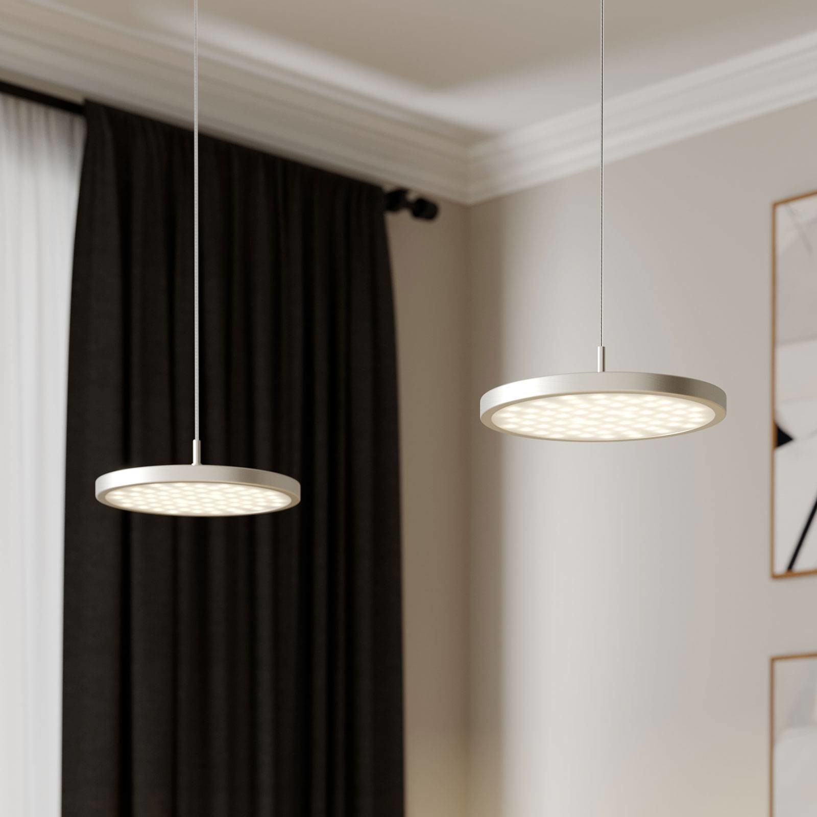 Rothfels Rothfels Gion lampa wisząca LED 2-pkt. nikiel/dąb