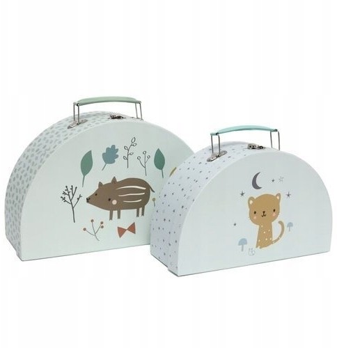 Petit Monkey walizeczki 2 szt. Dzik i Leopard