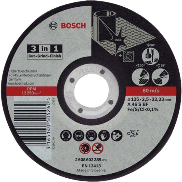Bosch 2 608 602 389 element do szlifierki kątowej, Ostrze, tarcza 3165140505260