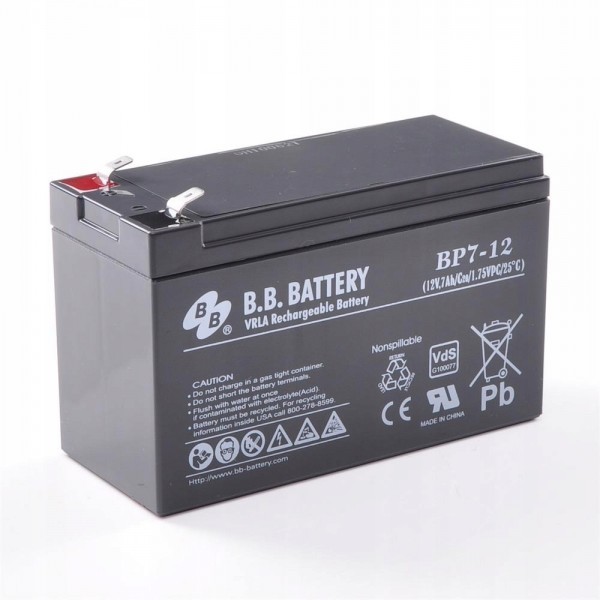 Bb Battery BP7-12 12V 7Ah Agm Vds P-Poż,UPS