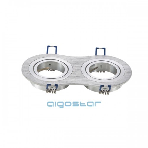 Aigostar OPRAWA SUFITOWA M1030R-02 SREBRNA OKRĄGŁA PODWÓJNA 004483