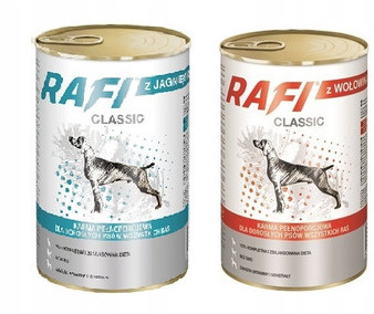 Dolina Noteci RAFI CLASSIC z wołowiną i z jagnięciną 1240 g x 12 sztuk