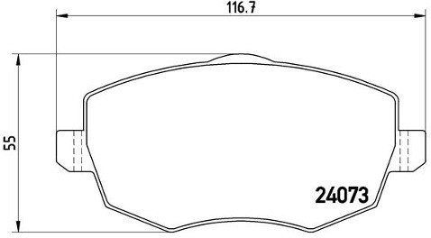 BREMBO Zestaw klocków hamulcowych, hamulce tarczowe P 23 094