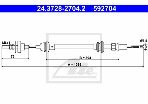 ATE Cięgno, sterowanie sprzęgłem 24.3728-2704.2