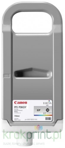 eMPe Tusz eMPe Zamiennik PFI-706GY do IPF8300/8400 | 700ml MPCAPFI706GY) Grey MPCAPFI706GY