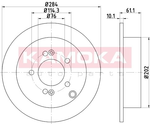 KAMOKA Tarcza hamulcowa 103159 103159