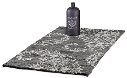 Relaxdays dywan shaggy z motywem roślinnym wzorem Paisley, miękkie salonu 120 X 170 o. korytarz dywanu laufer 70 x 140 cm, antracyt 10022447_774