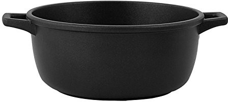 Home Grand Chef rondel z 2 uchwytami, druk akta zapobiegająca powstawaniu elzt nieprzywierającą, czarna, 24 cm 6639324