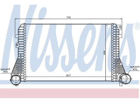 NISSENS Chłodnica powietrza doładowującego 96610