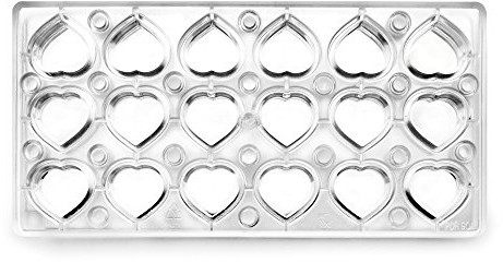 Ibili 799302 CORAZON forma do pieczenia na pralinki, utrzymywaną magnetycznie poliwęglanowe Przezroczyste 30 x 14 x 2 cm 799302