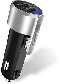 Connect IT Zasilacz samochodowy RescueSafe 2x USB CCC-7070-SL) Czarny/Srebrny