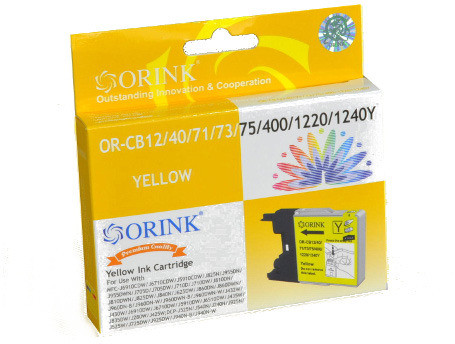 ORINK Tusz LC1240Y do drukarek Brother MFCJ6910CDW / J825N / J432W | Yellow | 12ml. CB12/1220/1240Y OR orink_LC1240Y OR