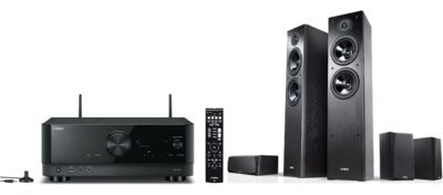 Yamaha MusicCast RX-V4A + NS-F51/NS-P51 Czarny