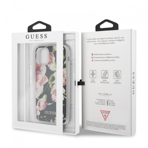 Guess Flower Shiny Collection N3 Etui iPhone 11 Pro Max Navy 10_17058