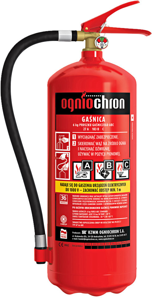 Ogniochron Gasnica proszkowa 6 kg