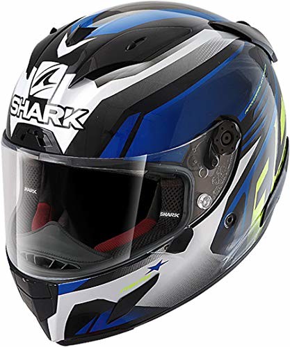 Shark Kask motocyklowy Race R Pro Aspy czarny niebieski żółty KBY, S HE8621EKBYS