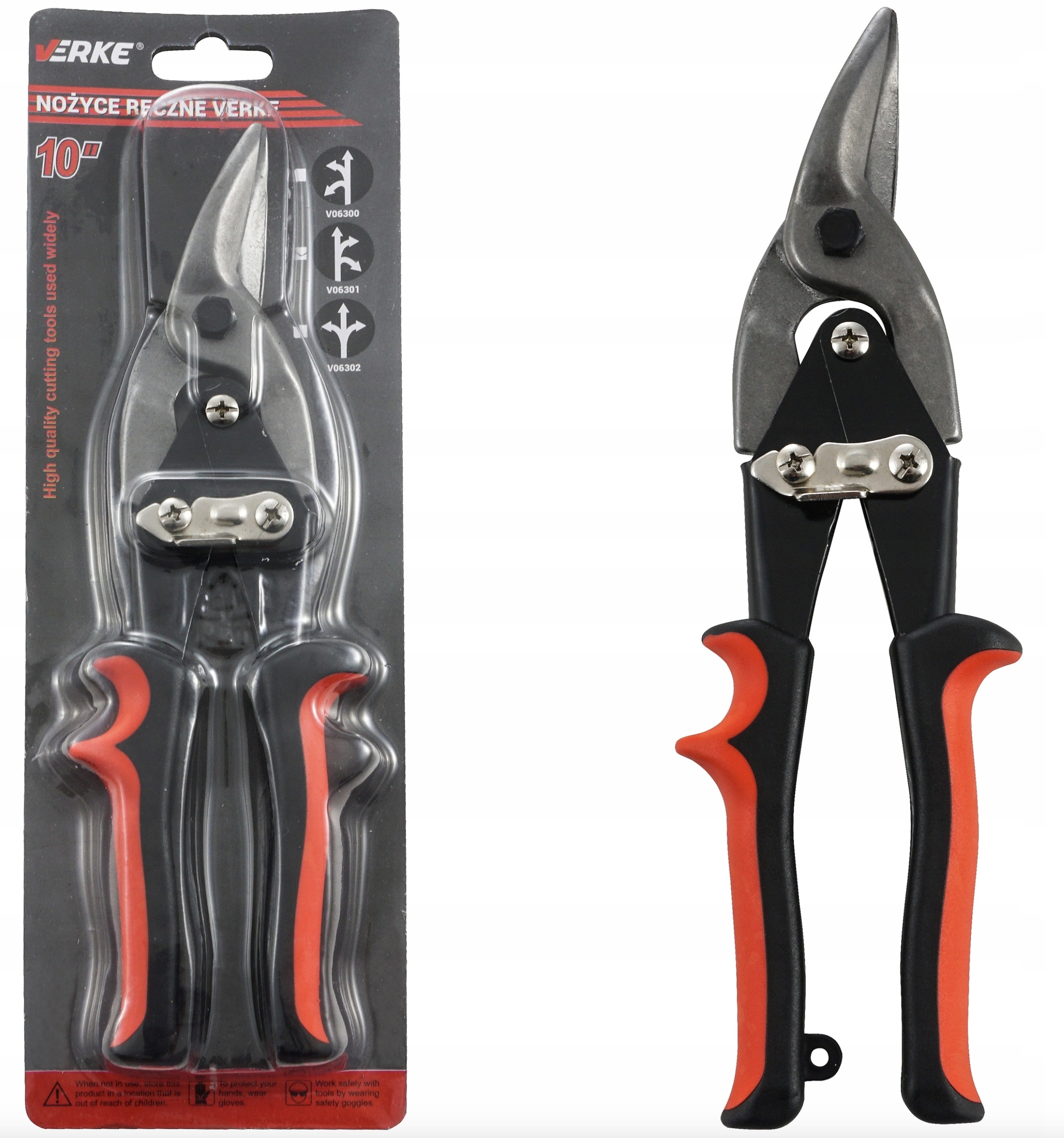 EXPERT Nożyce Ręczne Do Cięcia Blachy 10' Prawe Verke