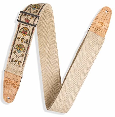 Levy's Levy's MH8P-004 naturalna taśma konopna z korkowymi końcówkami i kieszenią 5 cm - egipski MH8P-004