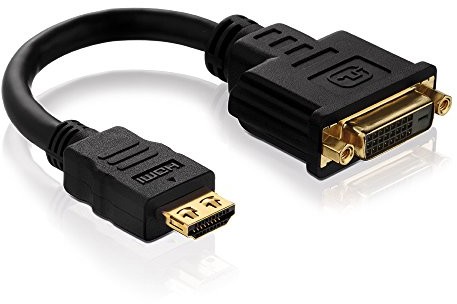 Purelink PI060 seria PureInstall HDMI / DVI adapter HDMI A męski na DVI-D (24 + 1-pin) żeński certyfikowany wysoka prędkość 0,1 m 4260134119160