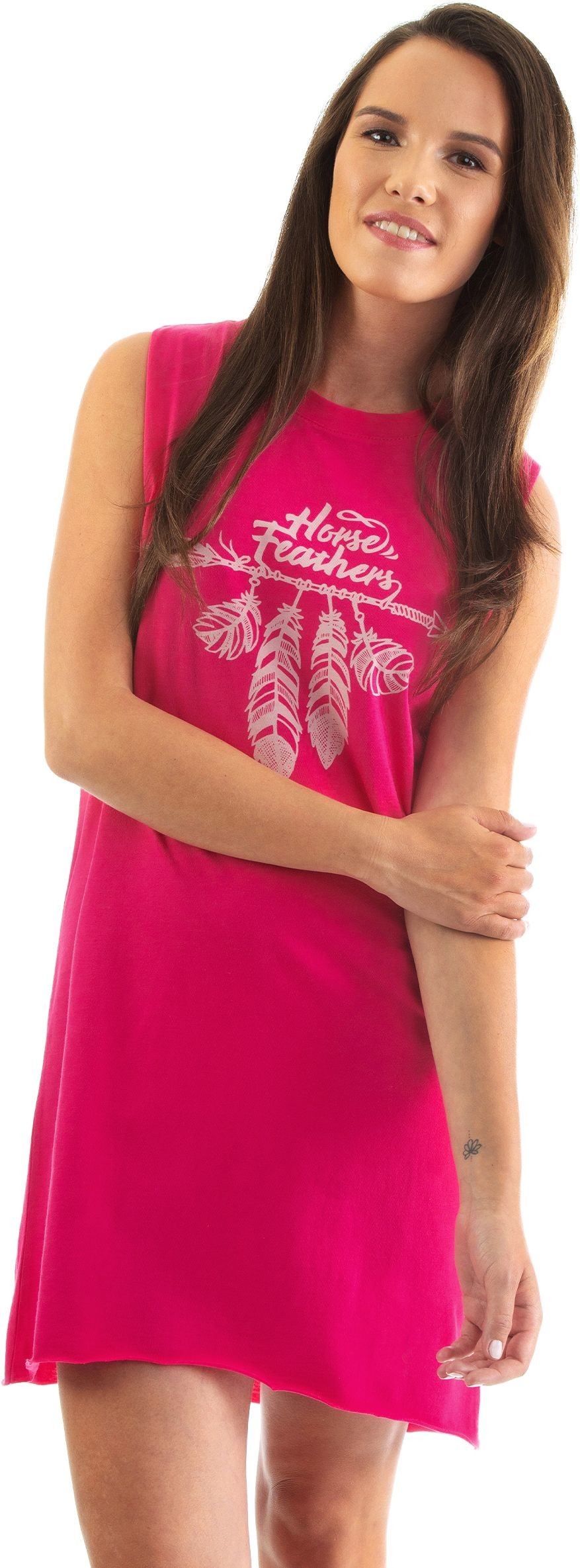 HORSEFEATHERS sukienka damska HORSEFEATHERS KIM DRESS Rose Red)