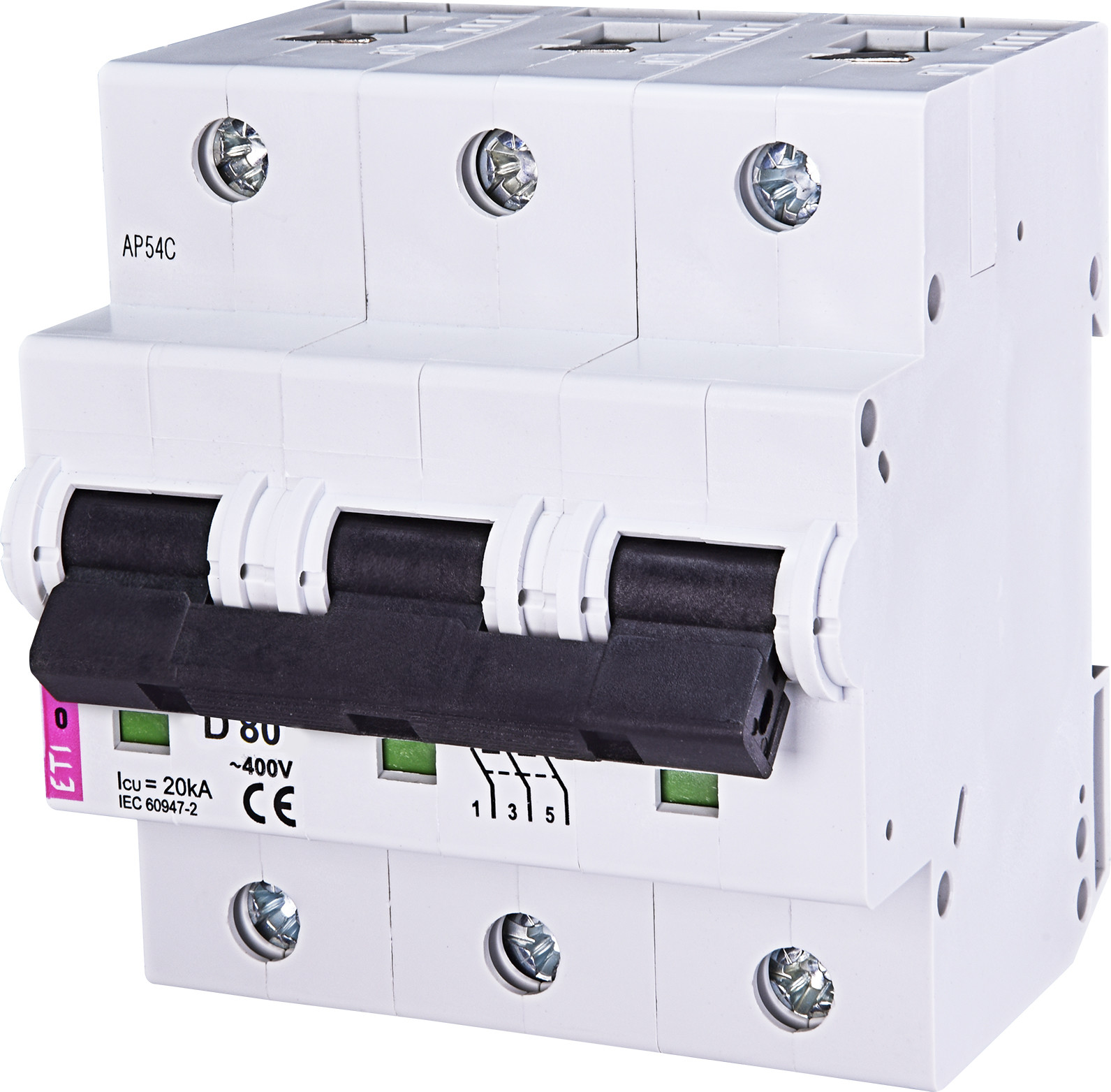 ETI Wyłącznik-nadprądowy-ETIMAT-10-3P-D-80A-10kA 2155731