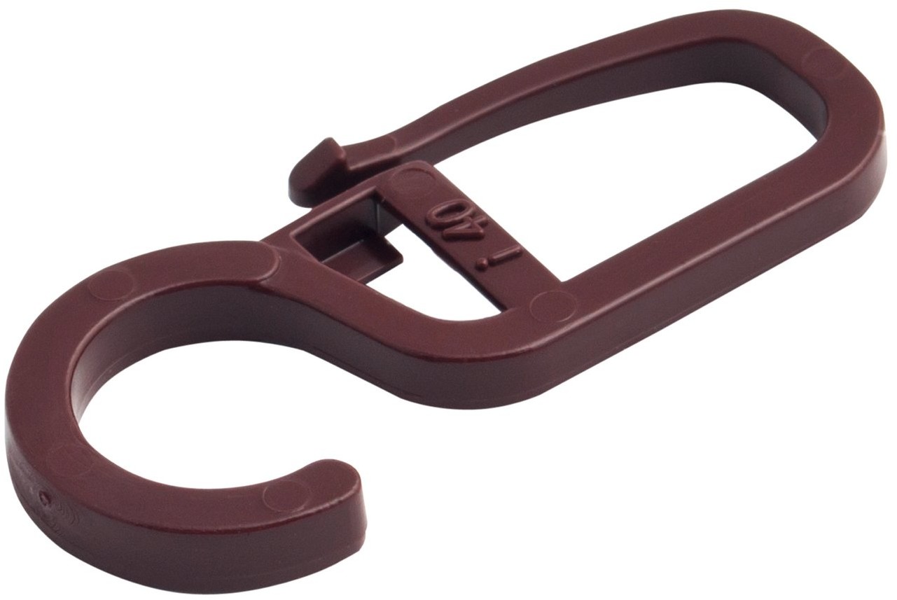 Gardinia Agrafka do kółka 28 mm orzech