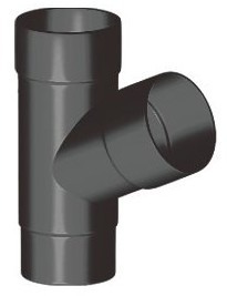 Gamrat Trójnik fi 90/90 Grafit 506866